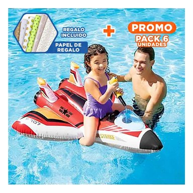 PACK6 COLCHONETA PORTATIL DE AGUA AVION 57536NP COMODA Y SEGURA Y+PAPEL REGALO