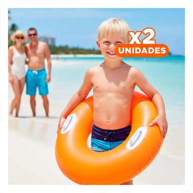 PACK2 JUGUETE CON ASA ANARANJADO 76 CM DIVERTIDO Y ACUATICO PARA PISCINA Y+REGALO STICKER