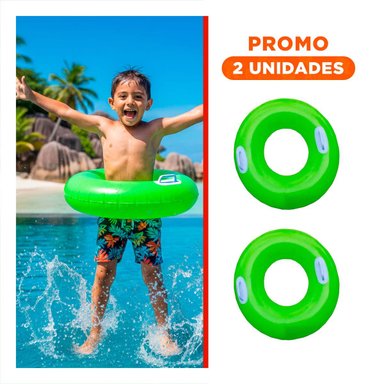 PACK2 FLOTADOR CON ASA VERDE 76 CM ACUATICO Y DIVERTIDO PARA PISCINA Y NIÑOS
