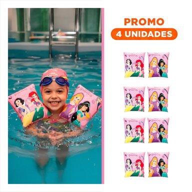 PACK4 EQUIPO RECREATIVO DE BRAZO PRINCESA INFLABLE INFANTIL 23 X 15 CM Y+REGALO STICKER