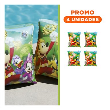 PACK4 BRAZALETE PORTATIL DE AGUA INFLABLE Y FACIL DE TRANSPORTAR Y+REGALO STICKER