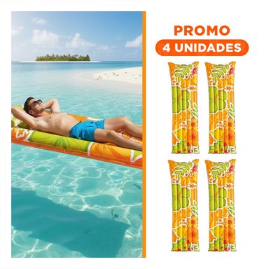 PACK4 COLCHONETA DE AIRE COMODA 59720NP PARA DORMIR NIÑOS Y ADULTOS Y+REGALO STICKER