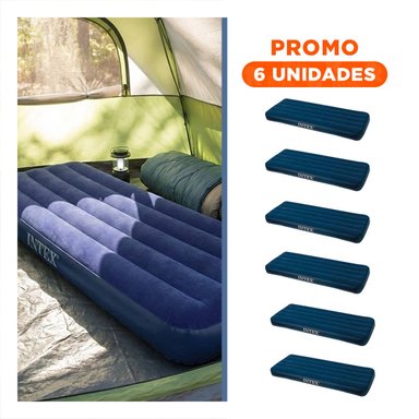 PACK6 COLCHON INFLABLE DE CASA 1 PLAZA COD 64756 FACIL DE USAR Y COMODO