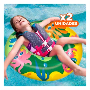 PACK2 FLOTADOR DE PISCINA ACUARIO PULPO 36113 COMODO Y DURADERO Y+REGALO STICKER