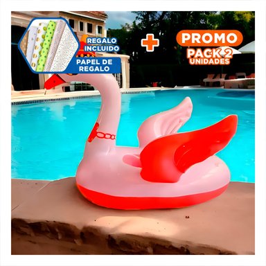 PACK2 JUGUETE CISNE 30 X 21 CM DIVERTIDO Y SEGURO PARA NIÑOS EN PISCINA Y+PAPEL REGALO