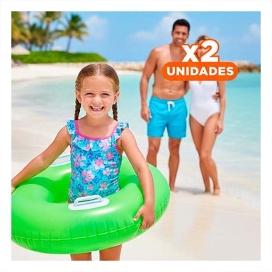 PACK2 JUGUETE CON ASA VERDE 76 CM DIVERTIDO Y ACUATICO PARA PISCINA INFANTIL Y+REGALO STICKER