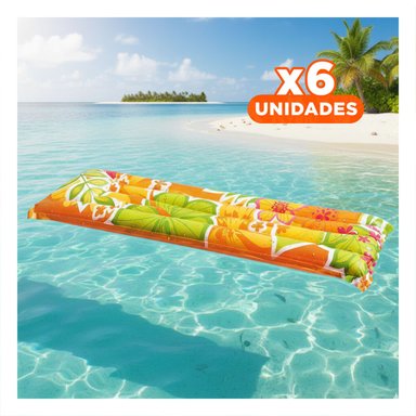 PACK6 COLCHONETA COMODA 59720NP INFLABLE Y FACIL DE GUARDAR Y+REGALO STICKER