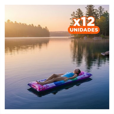 PACK12 CAMA DE AIRE PORTATIL 59720NP ARCOIRIS COMODA Y PRACTICA