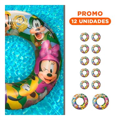 PACK12 COLCHONETA INFLABLE ANIMADO 91004 COMODA Y DURADERA PARA PISCINA Y+REGALO STICKER