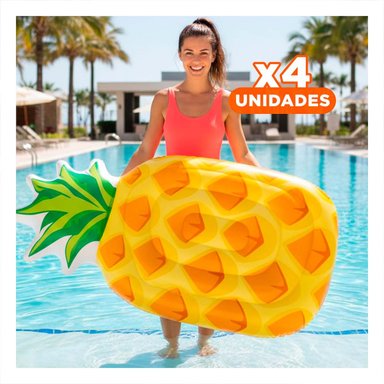 PACK4 JUGUETE PIÑA 124 X 216 CM ACUATICO Y DIVERTIDO PARA PISCINA INFANTIL