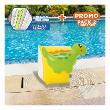 PACK2 BRAZALETE INFLABLE DINOSAURIO 56664NP FACIL DE COLOCAR Y+PAPEL REGALO