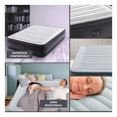 PACK2 CAMA PORTATIL 2 PLAZAS COD 67770 INFLABLE Y COMODA Y+PAPEL REGALO - 3