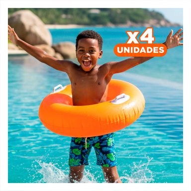 PACK4 JUGUETE CON ASA ANARANJADO 76 CM COLORIDO Y SEGURO PARA JUEGOS EN PISCINA