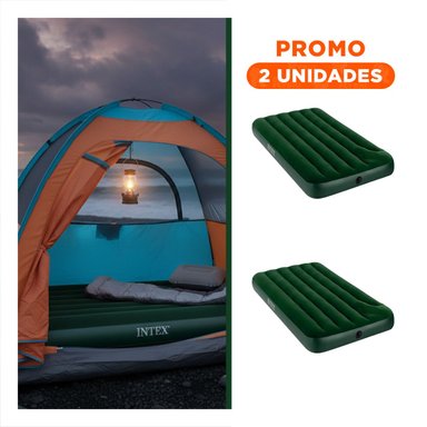 PACK2 COLCHONETA PORTATIL TWIN 1 1/2 PLAZA COD 64761 FACIL DE GUARDAR Y TRANSPORTAR