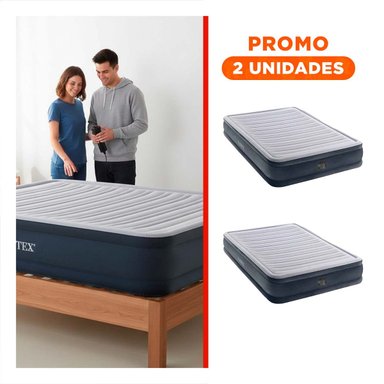 PACK2 COLCHONETA PORTATIL 2 PLAZAS COD 67770 FACIL DE GUARDAR Y TRANSPORTAR