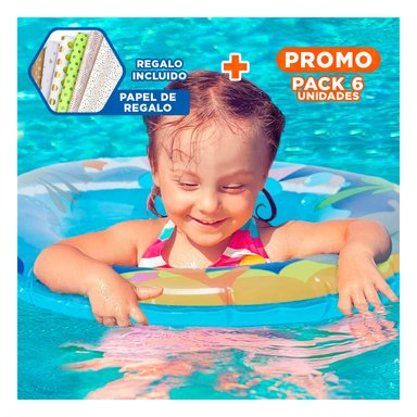 PACK12 FLOTADOR INFLABLE ACUARIO TORTUGA 36113 FACIL DE USAR Y DURADERO Y+PAPEL REGALO