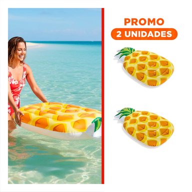 PACK2 JUGUETE PIÑA 124 X 216 CM DIVERTIDO Y ACUATICO PARA PISCINA INFANTIL