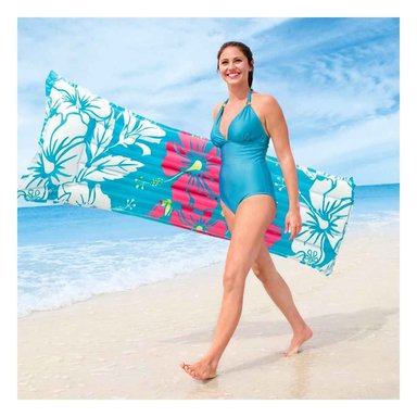 PACK2 COLCHONETA INFLABLE 59720NP CELESTE COMODA Y DURADERA PARA DORMIR Y DESCANSO - 3