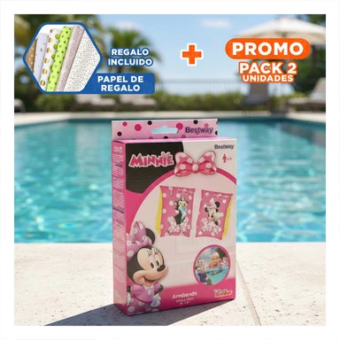 PACK2 BRAZALETE INFLABLE FACIL DE COLOCAR Y DURADERO EN PISCINA Y+PAPEL REGALO