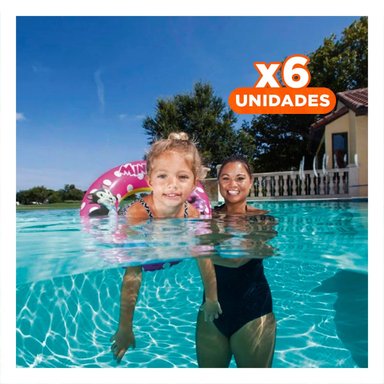 PACK6 FLOTANTE PORTATIL DE AGUA ANIMADO 91040 RESISTENTE Y FACIL DE USAR Y+REGALO STICKER