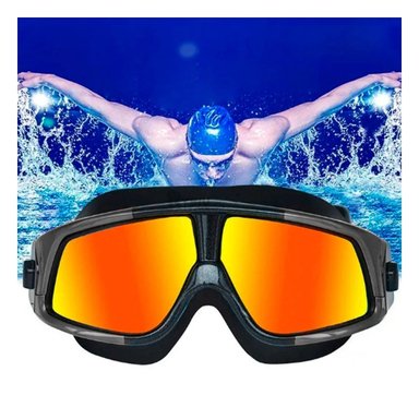 PACK2 ANTIPARRAS PARA NATACION VIDRIO TEMPLADO NEGRO CON AJUSTE ERGONOMICO - 3