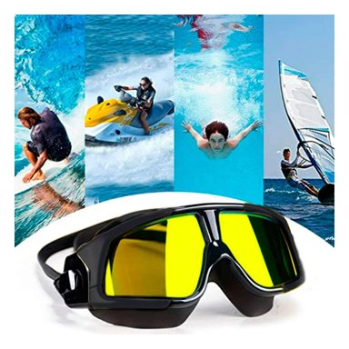 PACK2 ANTIPARRAS PARA NATACION VIDRIO TEMPLADO NEGRO CON AJUSTE ERGONOMICO - 5