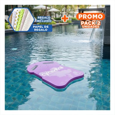 PACK2 ELEMENTO FLOTANTE CON CINTURA PARA EJERCICIOS DE NATACION EN PISCINA LILA Y+PAPEL REGALO