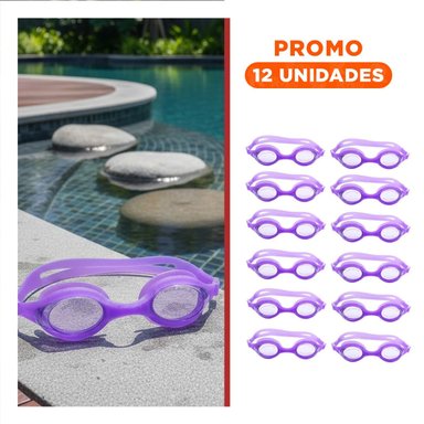 PACK12 PROTECCION VISUAL DE NATACION UNISEX COLOR MORADO PARA PISCINA Y PLAYA Y+REGALO STICKER