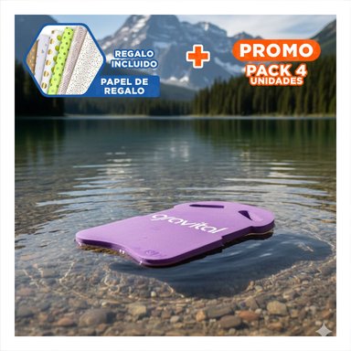 PACK4 HERRAMIENTA DE NATACION CON CINTURA PARA EJERCICIOS DE PATADA EN AGUA LILA Y+PAPEL REGALO