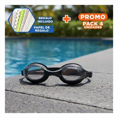 PACK4 MATERIAL VISUAL NEGRO DE NATACION PARA PISCINA CON SELLADO SEGURO Y+PAPEL REGALO