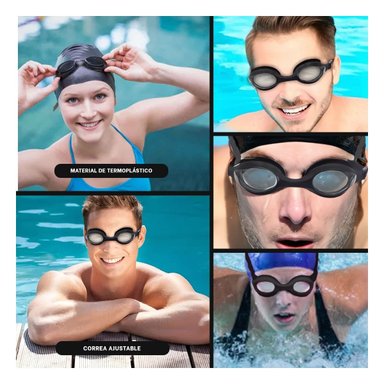 COMPLEMENTO NEGRO DE NATACION PARA PISCINA CON VISION CLARA Y USO DEPORTIVO Y+POST IT