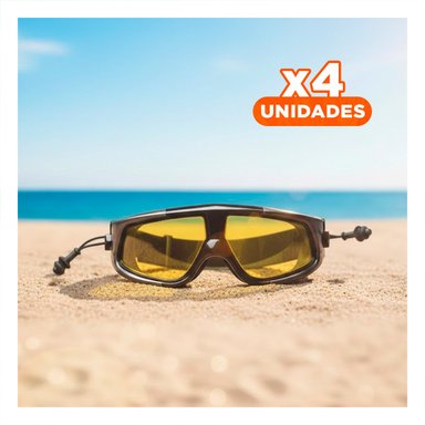 PACK4 ANTEOJOS DE NATACION CON AJUSTE COMODO Y DISENO DEPORTIVO