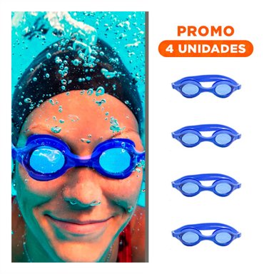 PACK4 PROTECTOR PARA NATACION AZUL CON AJUSTE SEGURO Y CORREA LIGERA Y+REGALO STICKER