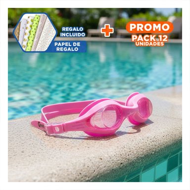PACK12 COMPLEMENTO VISUAL ACUATICO PARA USO DEPORTIVO EN AGUA ROSADO Y+PAPEL REGALO