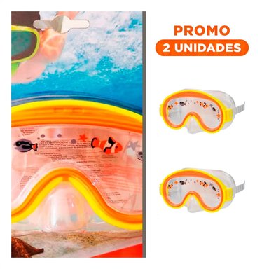 PACK2 OCULARES DE BUCEO PROFESIONAL AVIADOR ANARANJADO CON SELLADO SUAVE