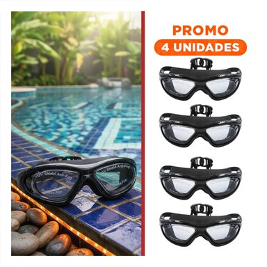 PACK4 GAFAS PARA PISCINA NEGRO CON ESTUCHE USO DIARIO Y ENTRENAMIENTO Y+REGALO STICKER