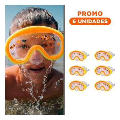 PACK6 LENTES DE BUCEO ERGONOMICO AVIADOR ANARANJADO CON VISION NITIDA