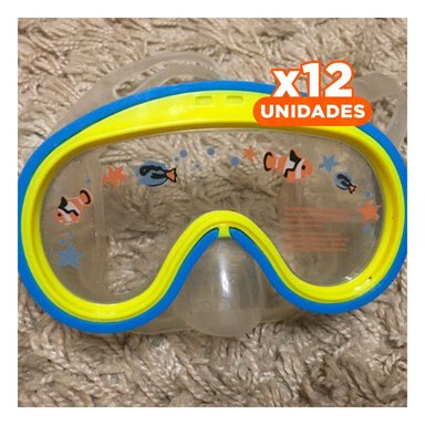 PACK12 ANTIPARRAS DE BUCEO AJUSTABLE AVIADOR AZUL CON SELLADO SEGURO Y USO COMODO