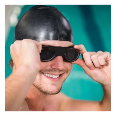 PACK2 ANTIPARRAS PARA NATACION NEGRO CON ESTUCHE COMODAS Y RESISTENTES - 3