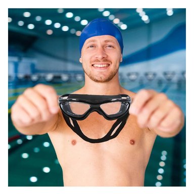 PACK2 ANTIPARRAS PARA NATACION NEGRO CON ESTUCHE COMODAS Y RESISTENTES - 5