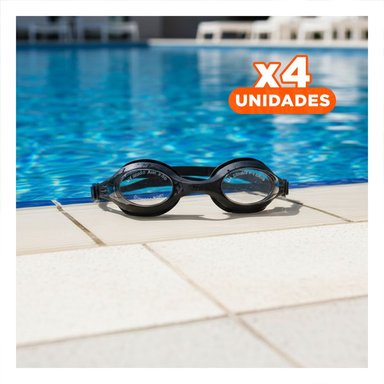 PACK4 INSTRUMENTO VISUAL NEGRO DE NATACION PARA PISCINA CON USO CONTINUO Y COMODO
