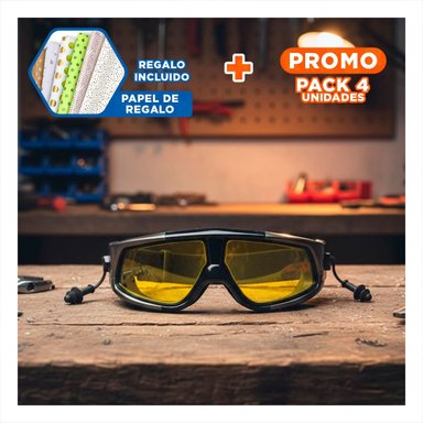 PACK4 ANTEOJOS DE NATACION CON MATERIAL RESISTENTE PC Y PROTECCION UV Y+PAPEL REGALO