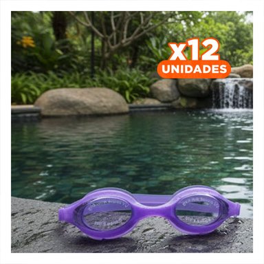 PACK12 PROTECCION EN PISCINA NATACION UNISEX COLOR MORADO PARA USO FRECUENTE