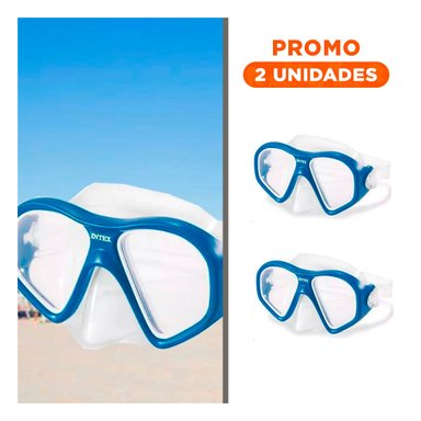 PACK2 GAFAS DE BUCEO UNISEX AZUL CON AJUSTE SUAVE Y SELLADO SEGURO