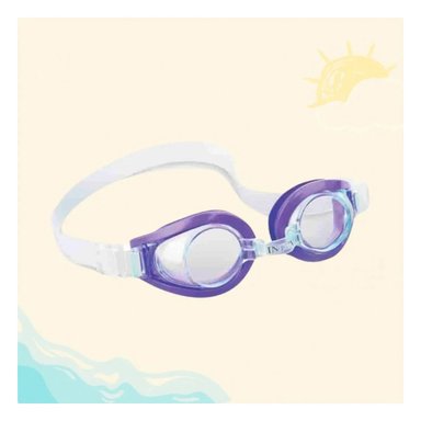 OCULARES NATACION MORADO CON LENTE CLARO Y MARCO FLEXIBLE