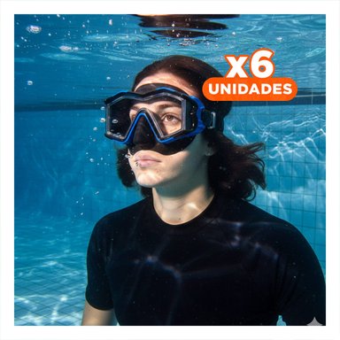 PACK6 PROTECTOR NATACION AZUL CON CRISTAL NITIDO Y VISION AMPLIA Y+REGALO STICKER