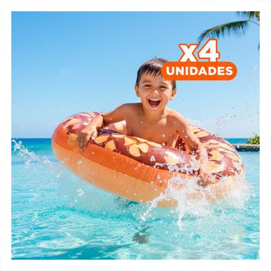 PACK4 ARO DONAL CHOCOLATE 114 CM DIVERTIDO Y SEGURO PARA JUEGOS EN PISCINA