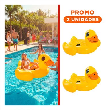 PACK2 FLOTANTE ACUATICO COMODO PATO 147 X 147 X 81 CM PARA JUEGOS