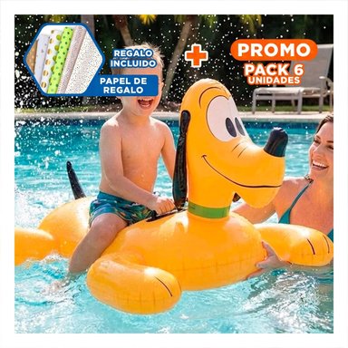 PACK6 COLCHONETA PERRO 117 X 107 CM ACUATICA PARA JUEGOS EN AGUA Y+PAPEL REGALO