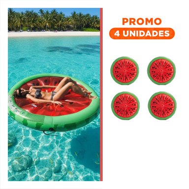 PACK4 JUGUETE ACUATICO SANDIA 183 X 23 CM DIVERTIDO PARA JUEGOS Y+REGALO STICKER